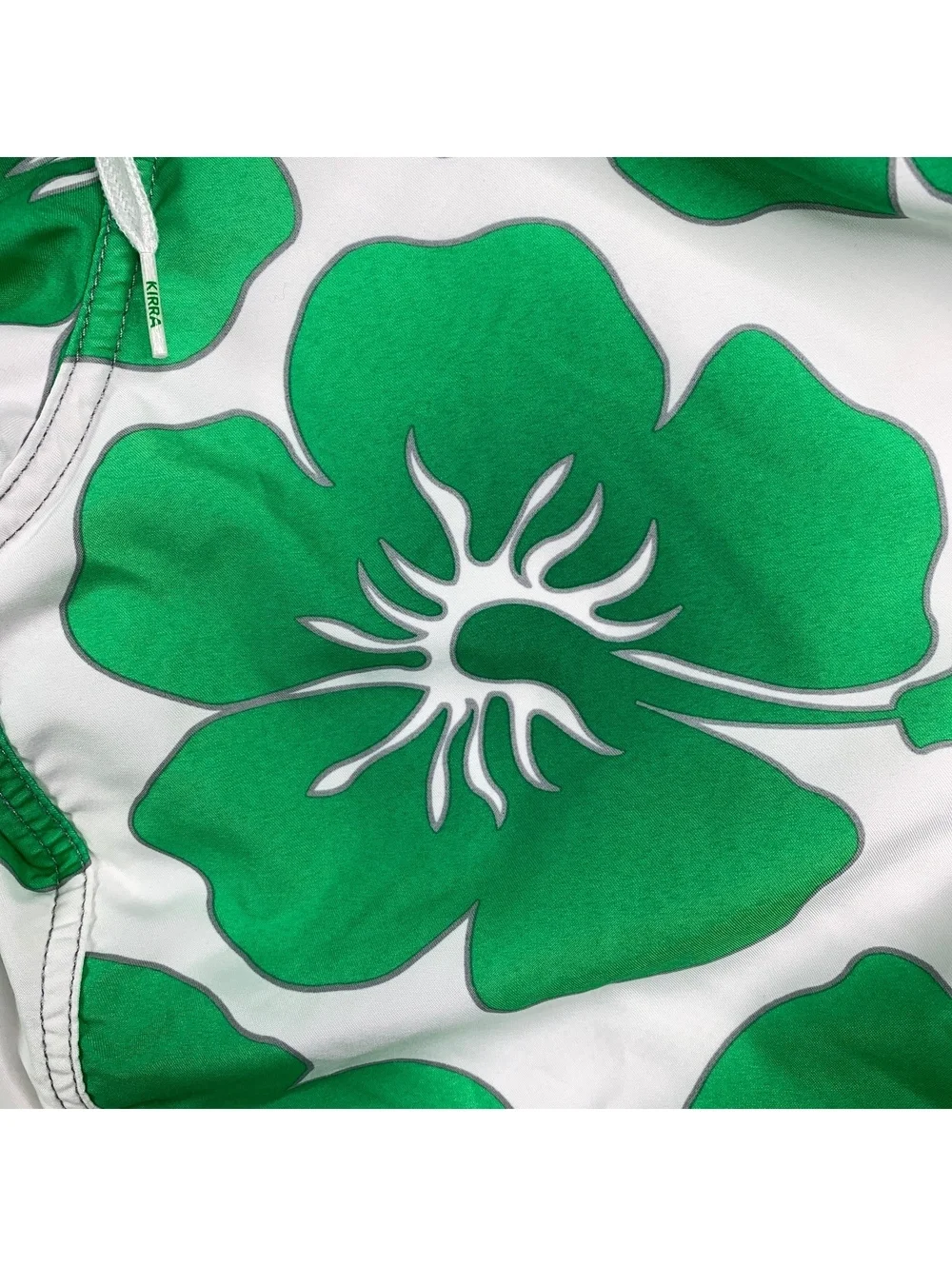 Kirra Men's Green and White Floral Board Shorts